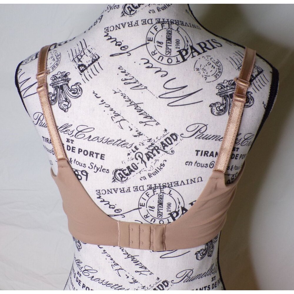 🆕CHANTELLE Norah Chic Plunge T-Shirt Underwire Bra 34D Beige Tan #16MNA - Picture 9 of 11